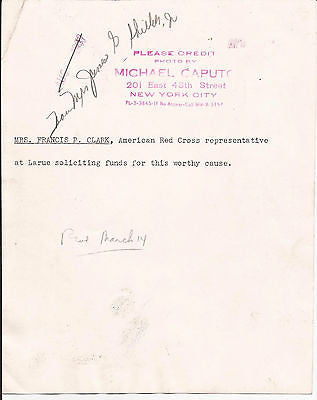 MRS FRANCIS P CLARK PRESS PHOTO AMERICAN RED CROSS REPRESENTATIVE VINTAGE 1947 - K-townConsignments