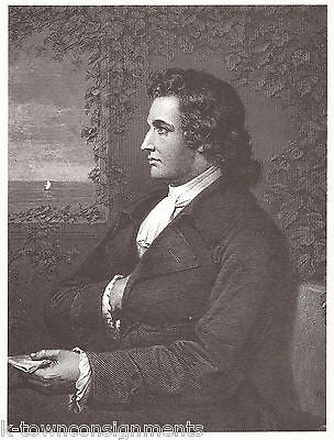 Johann Wolfgang Von Goethe Author Vintage Portrait Gallery Poster Sketch Print - K-townConsignments