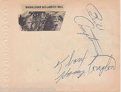 HARRY & BILL COMPTON DOYLE HOLLY MUSIC SINGERS VINTAGE AUTOGRAPH SIGNATURES - K-townConsignments