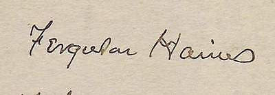 FERGUSON HAINES BIDDEFORD MAINE MAYOR 1867 AUTOGRAPH SIGNATURE CLIPPING - K-townConsignments