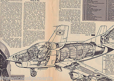 FIAT G91 AIRPLANE CUTAWAY VINTAGE ROYAL AIR FORCE AVIATION POSTER PRINT - K-townConsignments