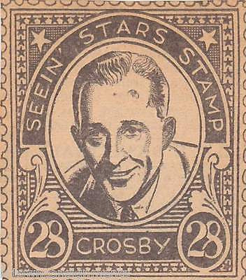 BING CROSBY MOVIE ACTOR VINTAGE SEEIN STARS STAMP GRAPHIC PROMO CLIPPING - K-townConsignments