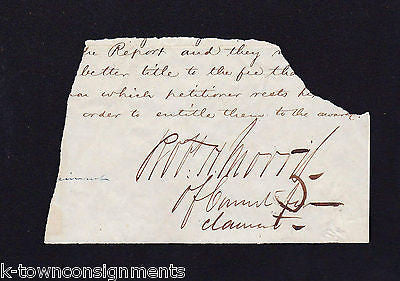 ROBERT HUNTER MORRIS COLONIAL PENNSYLVANIA GOVERNOR ORIGINAL AUTOGRAPH SIGNATURE - K-townConsignments