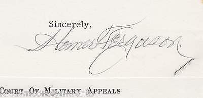 HOMER FERGUSON MICHIGAN SENATOR 1960s AUTOGRAPH SIGNED STATIONERY LETTER - K-townConsignments