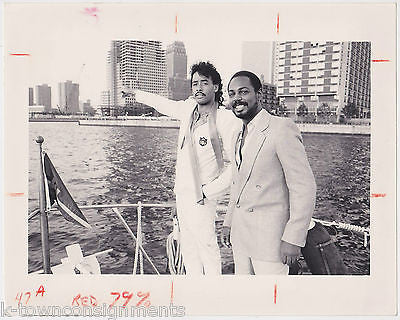 RANDY HALL MILES DAVIS R&B MUSICIAN W/ CHUCK ROGERS ORIGINAL CANDID BOAT PHOTO - K-townConsignments
