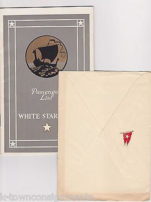 SS ADRIATIC WHITE STAR LINE CRUISE SHIP 1930s GRAPHIC ILLUSTRATED PASSENGER LIST - K-townConsignments