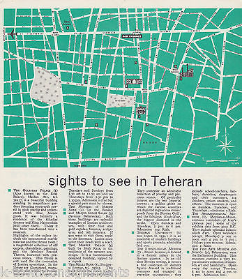 TEHRAN AIR FRANCE VINTAGE GRAPHIC TRAVEL AD BROCHURE - K-townConsignments
