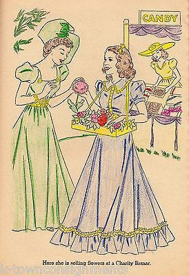 DEANNA DURBIN & HER TRUNK FULL OF CLOTHS COLORING BOOK UNIVERSAL PICTURES STAR - K-townConsignments