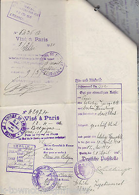 SAN FRANCISCO EARTHQUAKE SURVIVOR VINTAGE UNITED STATES PASSPORT - MEXICO EUROPE - K-townConsignments