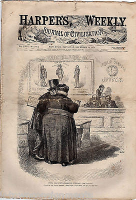 HARPER'S WEEKLY PUBLIC SCHOOLS EDUCATION ISSUE ANTIQUE ENGRAVING NEWSPAPER 1874 - K-townConsignments