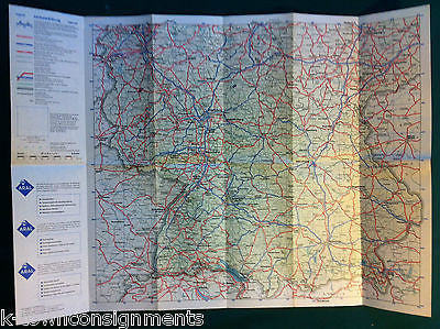 WEST GERMANY VINTAGE GRAPHIC ADVERTISING TRAVEL FOLD-OUT MAP - K-townConsignments