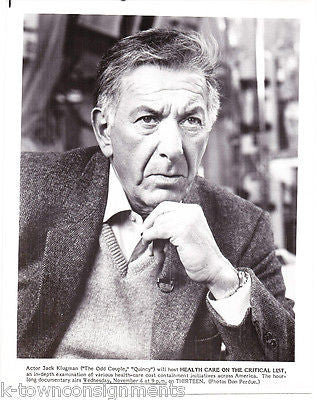 JACK KLUGMAN ODD COUPLE HEALTH CARE VINTAGE TV PHOTO - K-townConsignments