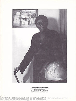 Mary McLeod Bethune Black Educator Vintage Portrait Gallery Poster Photo Print - K-townConsignments