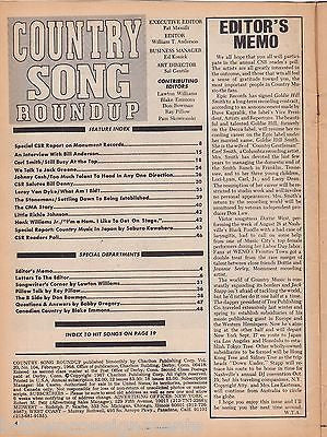 JOHNNY CASH HANK WILLIAMS Jr VINTAGE COUNTRY SONG ROUNDUP MUSIC MAGAZINE 1968 - K-townConsignments