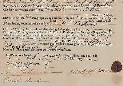 REVOLUTIONARY WAR VETERANS DRUMMER BOY ANTIQUE AUTOGRAPH SIGNED DOCUMENT 1797 - K-townConsignments