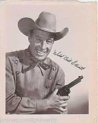 WILD BILL ELLIOT WESTERN MOVIE ACTOR VINTAGE FACSIMILE AUTOGRAPH PROMO PHOTO - K-townConsignments