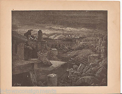 Isaiah Dream Destruction of Babylon 1870 Antique Bible Engraving Print Isaiah - K-townConsignments
