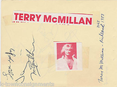 TERRY McMILLAN / JUSTIN TUBB COUNTRY MUSIC SINGERS VINTAGE AUTOGRAPH SIGNED PAGE - K-townConsignments