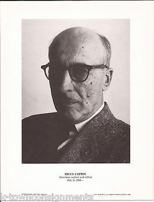 Bruce Catton Pulitzer Prize Winner Vintage Portrait Gallery Poster Photo Print - K-townConsignments