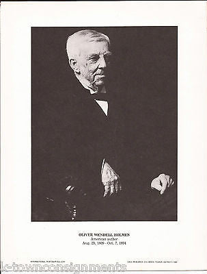 Oliver Wendell Holmes Author Vintage Portrait Gallery Poster Photo Print - K-townConsignments