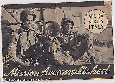 MISSION ACCOMPLISHED AFRICA SICILY ITALY WWII MILITARY SOLDIERS PHOTO BOOKLET - K-townConsignments