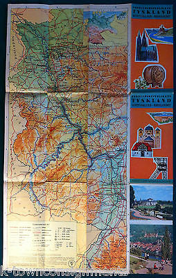 TYSKLAND GERMANY FORBUNDS REPUBLIKKEN VINTAGE SOUVENIR GRAPHIC ADVERTISING MAP - K-townConsignments