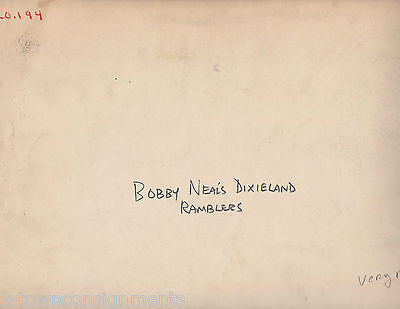 BOBBY NEAL DIXIELAND RAMBLERS JAZZ BIG BAND LARGE ANTIQUE ORCHESTRA STAGE PHOTO - K-townConsignments