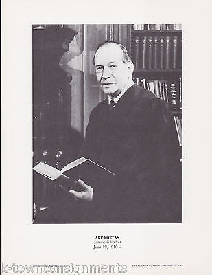 Abe Fortas American Supreme Court Vintage Portrait Gallery Poster Photo Print - K-townConsignments