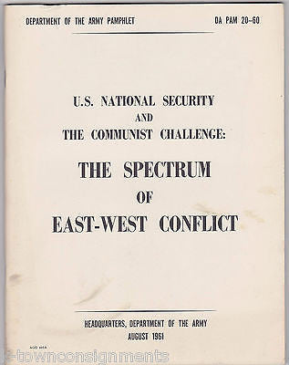 US NATIONAL SECURITY & THE COMMUNIST CHALLENGE VINTAGE COLD WAR ARMY GUIDE BOOK - K-townConsignments