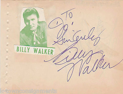BILLY WALKER BLUE RIDGE BAND COUNTRY MUSIC SINGERS VINTAGE AUTOGRAPH SIGNATURES - K-townConsignments