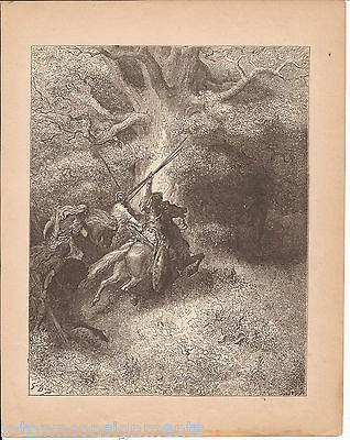 Death of Absalom 1870 Antique Bible Engraving Print Samuel XVIII - K-townConsignments