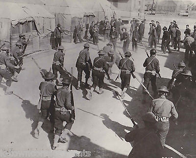 RIOT IN COMPANY ST 27th DIVISION FORT McCLELLAN VINTAGE WWII MILITARY FILE PHOTO - K-townConsignments