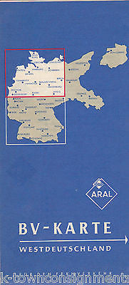 WEST GERMANY VINTAGE GRAPHIC ADVERTISING TRAVEL FOLD-OUT MAP - K-townConsignments