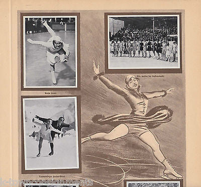 FIGURE SKATING CECILIA COLLEDGE OLYMPICS 1936 PHOTO CARDS POSTER PRINT - K-townConsignments