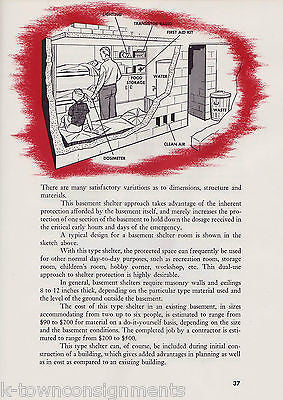 SURVIVAL IN A NUCLEAR ATTACK GRAPHIC PLAN FOR RADIOACTIVE FALLOUT BY ROCKEFELLER - K-townConsignments