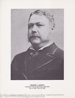 Chester A. Arthur American President 1881 Vintage Portrait Gallery Photo Print - K-townConsignments