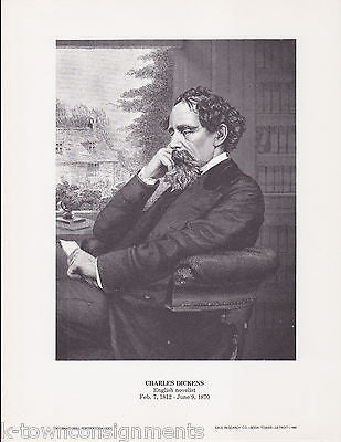 Charles Dickens British Novelist Vintage Portrait Gallery Artistic Poster Print - K-townConsignments