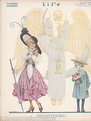 FATHER TIME LIFE MAGAZINE VOL 67 NO 1740 ANTIQUE 1916 NEWS RODNEY THOMSON ART - K-townConsignments