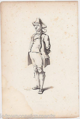 GIADUJA 1868 COMEDIA DELLA'ARTE THEATRE ACTOR PARIS ANTQIUE ENGRAVING PRINT - K-townConsignments