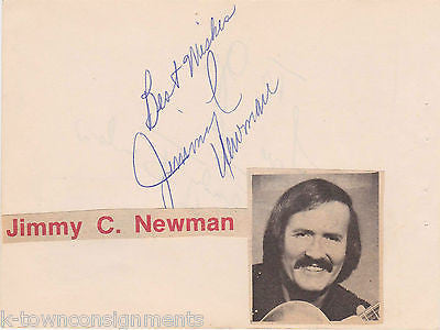 RANDY BARLOW / JIMMY NEWMAN COUNTRY MUSIC SINGERS VINTAGE AUTOGRAPH SIGNED PAGE - K-townConsignments