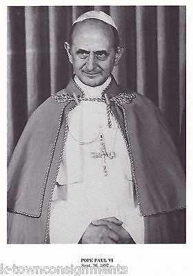 Pope Paul VI Catholic Church Leader Vintage Portrait Gallery Poster Photo Print - K-townConsignments