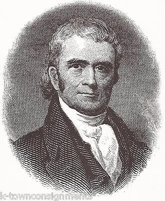 John Marshall American Jurist Vintage Portrait Gallery Poster Sketch Print - K-townConsignments
