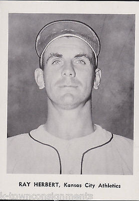 RAY HERBERT KANSAS CITY ROYALS MLB BASEBALL VINTAGE 1960s PHOTO CARD PRINT - K-townConsignments