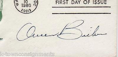 OWEN BIEBER UNITED AUTO WORKERS UNION AUTOGRAPH SIGNED 1st DAY MAIL COVER - K-townConsignments