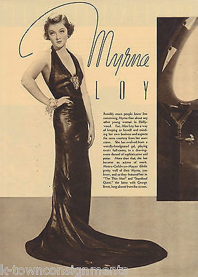 MYRNA LOY CONSTANCE BENNETT MOVIE ACTRESSES VINTAGE PROMO PHOTO PRINT 1935 - K-townConsignments