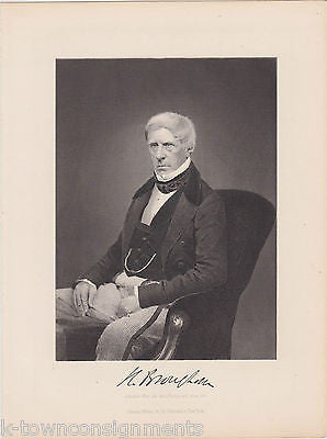 HENRY BROUGHAM BRITISH POLITICIAN ANTIQUE FACSIMILE AUTOGRAPH ENGRAVING PRINT - K-townConsignments