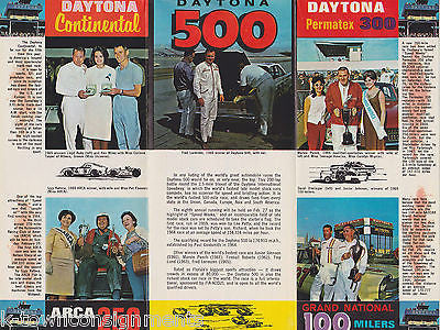 DAYTONA 500 NASCAR RACING VINTAGE 1960s GRAPHIC ART SOUVENIR RACE PROGRAM FLYER - K-townConsignments