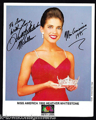 HEATHER WHITESTONE DEAF MISS AMERICA 1995 VINTAGE AUTOGRAPH SIGNED PHOTO PRINT - K-townConsignments