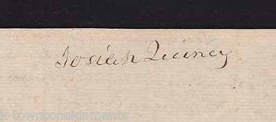 JOSIAH QUINCY SONS OF LIBERTY BOSTON MASSACRE TRIAL LAWYER AUTOGRAPH SIGNATURE - K-townConsignments