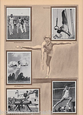 ERNA BURGER ALOIS HUDEC GYMANSTICS OLYMPICS 1936 PHOTO CARDS POSTER PRINT - K-townConsignments